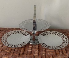 Vintage Chrome Silver 3 Tier