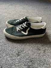 Vans Men’s Forest Green Suede White Sport Low Top Trainers UK 11 US 12