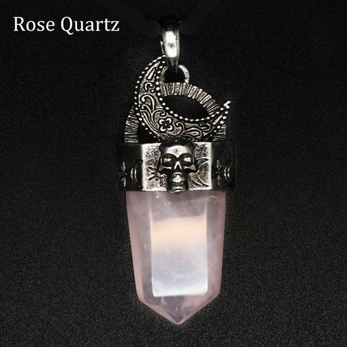 Natural crystal moon skull - crystal,