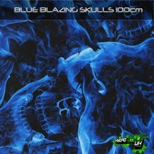 ROLLED - BLUE BLAZING SKULLS