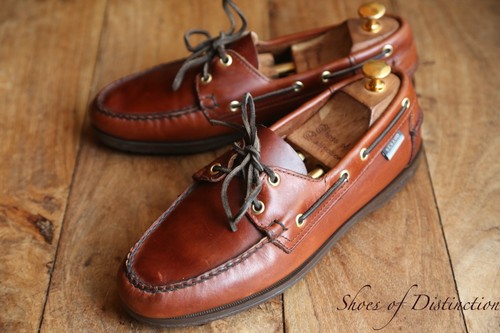 Sebago brown leather boat - boat, deck