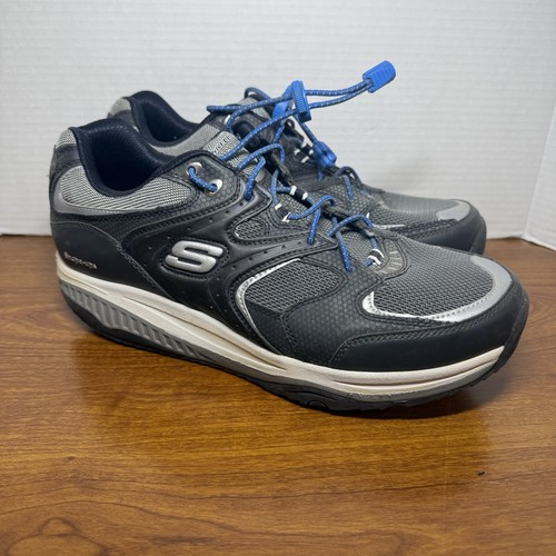 Skechers shape ups black blue - shape,