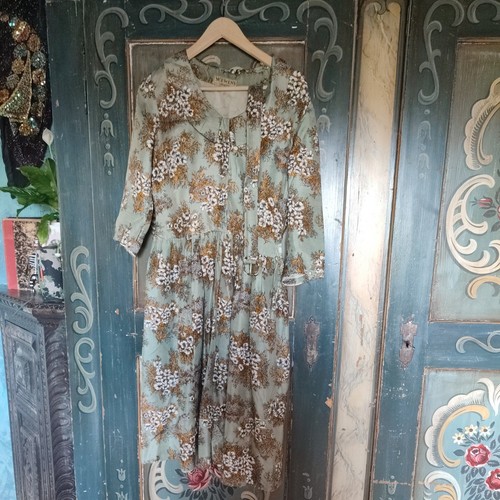 1940s silk day dress with - day,