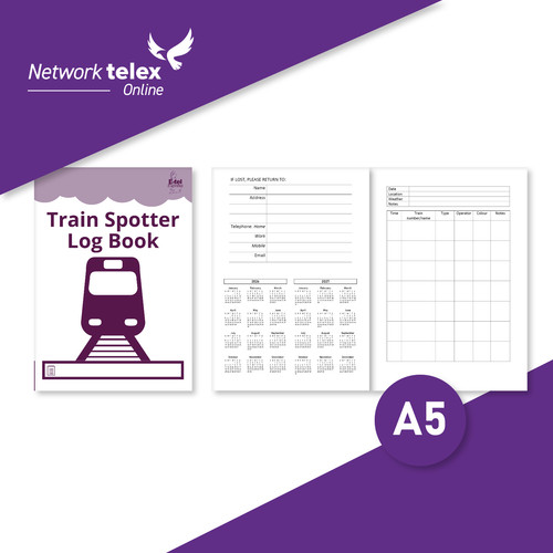Train spotting log book - spotting, a5