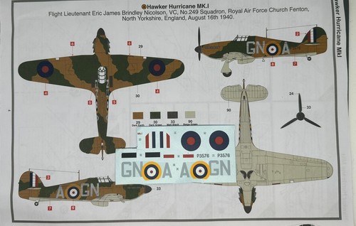 Airfix hawker hurricane - hawker,