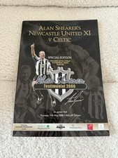 Allan Shearer Testimonial Newcastle United v Celtic Match Programme 11th May 06