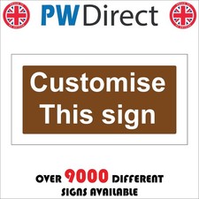 SIGN CUSTOM WHITE ON BROWN