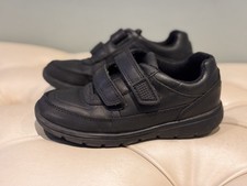 Clarks Boys Black Leather