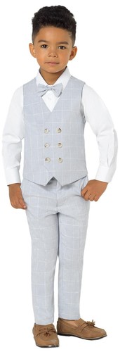 Boys checked waistcoat suit - boys,