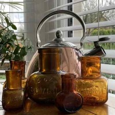Vintage Bovril Glass Bottles
