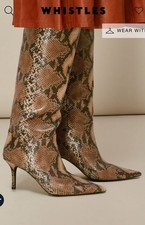 Whistles Snake Print Knee-High