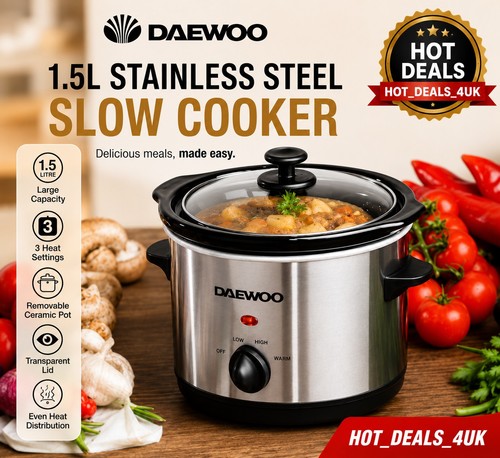 Daewoo slow cooker - daewoo, 1.5l