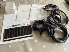 Quad 405-2 Stereo Power Amplifier and 34 Control Unit plus specs & instructions 