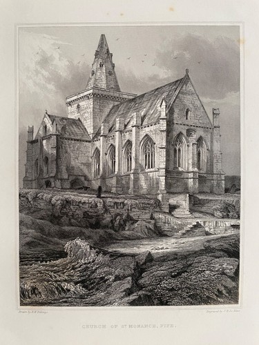 1848 antique print church - 1848, of