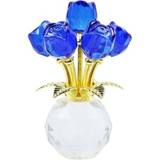 Crystal Rose Flower Figurine
