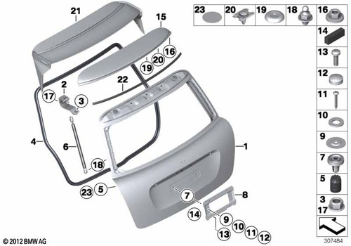 Mini genuine trunk - mini, gasket