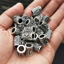 Viking Rune Bead Paracord Bead Hair Bead Beard Bead Jewellery Dreadlock Beads UK
