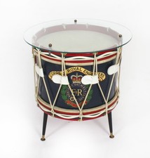 Antique Military Drum Coffee Occasional Table of The Royal Engineers  20th C