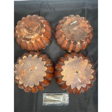 Set of 4 Vintage Wooden
