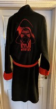 Men's Black with Red Trim Star Wars Kylo Ren Bathrobe / Dressing Gown  One Size