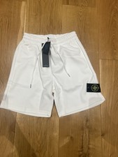 Stone Island White Shorts