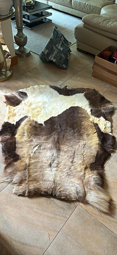 Natural fur animal skin rug - fur,