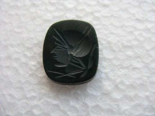Blood stone warrior head - stone,