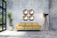 Rose Gold Octagon Mirror Contemporary design - Choice of Size and frame Colour 