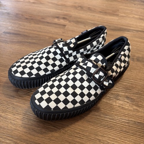 Vans checkered buckle - checkered, sneakers
