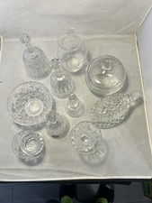 Bohemia Czech Lead Crystal, Mixed Lot. 10 Pieces, Cut Crystal , Etched Glass