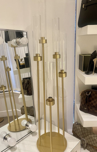 Gold metal clear glass - gold, &