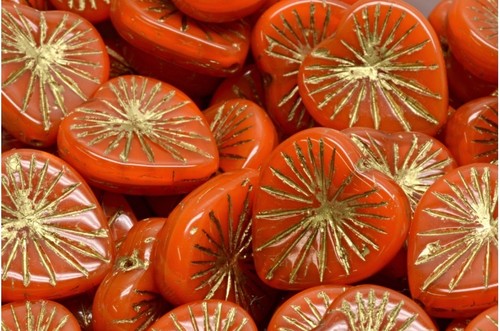 18mm large czech - 18mm, heart