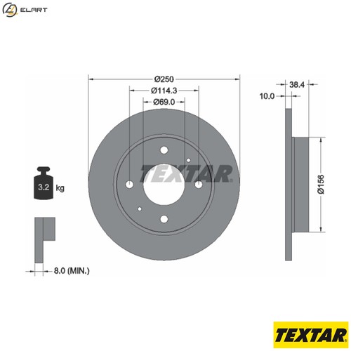 Brake disc 92134903 - 92134903, for
