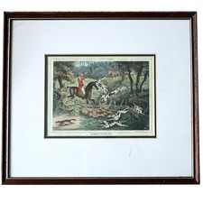 Antique Georgian framed mounted Samuel Howitt Sporting Hunting Print dated 1799