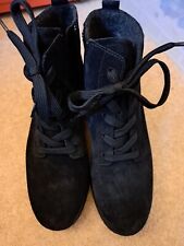 Gabor Navy Suede Ankle Boots 6