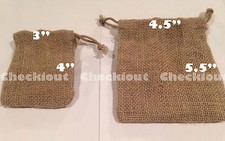 3"x4", 4.5"X5.5" Burlap Gift