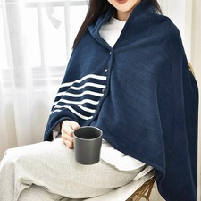 Warm Poncho Wearable Blanket Wrap Cape Lazy Blanket Polar Fleece with Thick Hood
