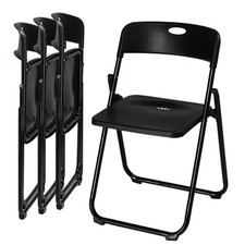 4Pcs Black Foldable Chairs