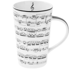  Making Music Notes Latte Mug Tall  Coffee Cup Fine China Gift Boxed 