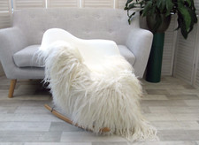 WHITE CURLY MONGOLIAN