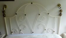 Metal Headboard - Double. Great condition. Cream and Brass