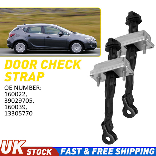 Pair front door check - front, strap
