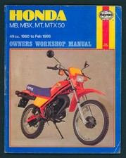 Honda MT5 MB5 MT50 MB50 (80-86) Haynes Repair Manual MB MT MBX MTX 50 S FV09