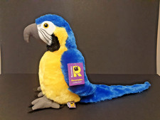 Large 12" RAVENSDEN BLUE & GOLD MACAW Plush Soft Toy with Tag - Parrot