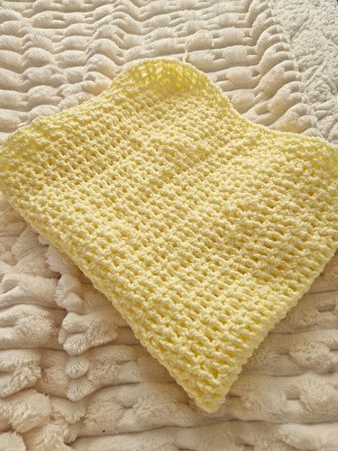 Yellow crochet knit - crochet/knit, unisex