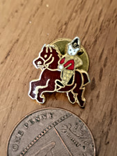 Rupert Bear on Horse Back wearing a Police Helmet - Mounted Police Pin Badge
