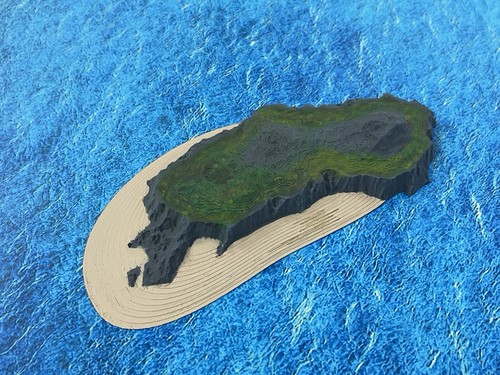 Green moss island terrain - green,