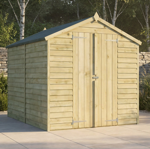 10x6 wooden garden shed double - 10x6,