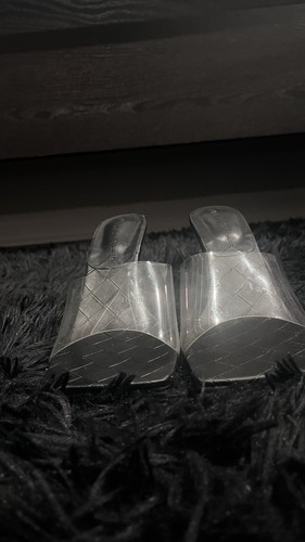 Clear slide mule heels - slide,