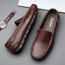 NEW Men's Leather Driving Moccasins Loafers Classic Slip on Lightweight Shoes UK